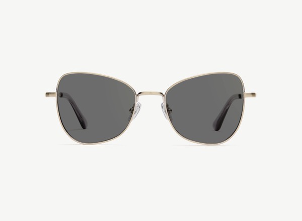 Front view of a pair of eyeglasses called the Muse in Gunmetal
