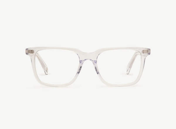 Front view of a pair of eyeglasses called the Leader in Crystal