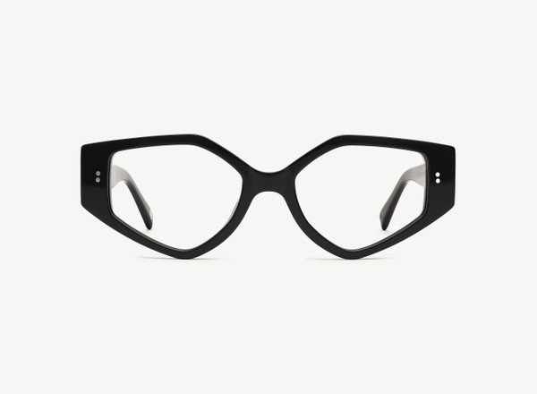 Front view of a pair of eyeglasses called the Violinist in Black