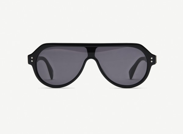 Front view of a pair of eyeglasses called the Seeker in Black