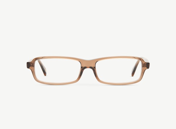 Front view of a pair of eyeglasses called the Blade in Cocoa