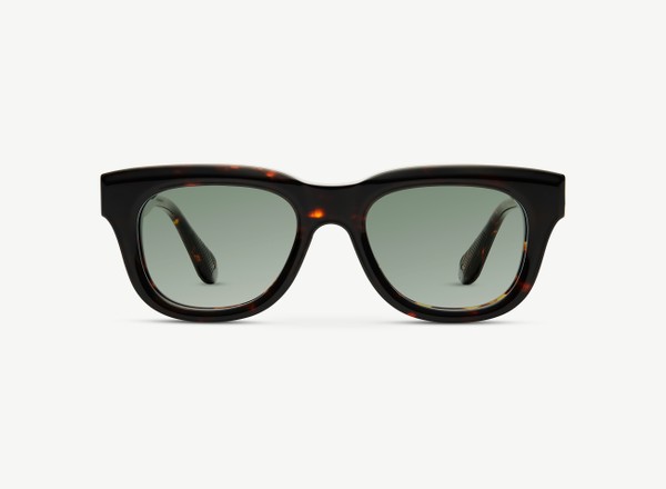 Front view of a pair of eyeglasses called the Tony in Casablanca