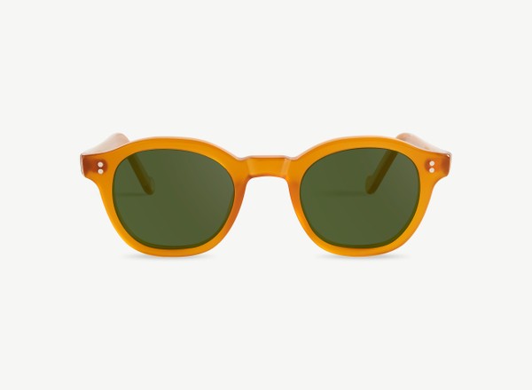 Front view of a pair of eyeglasses called the Designer in Marigold