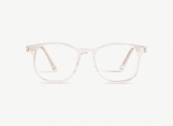 Front view of a pair of eyeglasses called the Wonder in Crystal