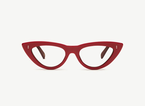Front view of a pair of eyeglasses called the Beauty in Ruby
