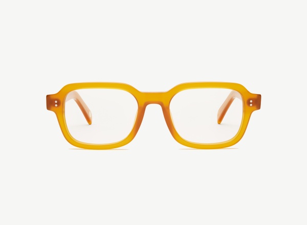 Front view of a pair of eyeglasses called the Prophet in Marigold