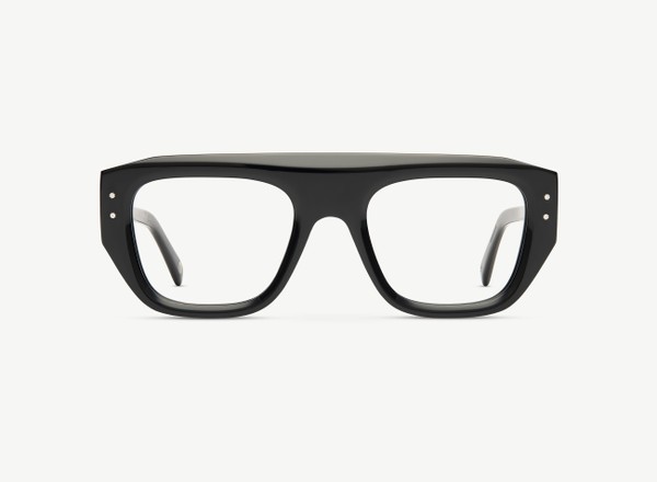 Front view of a pair of eyeglasses called the Stark in Black