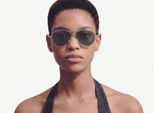 Front view of a pair of eyeglasses called the Radical in Smoke