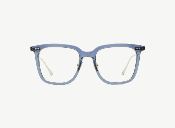 Front view of a pair of eyeglasses called the Manager in Midnight