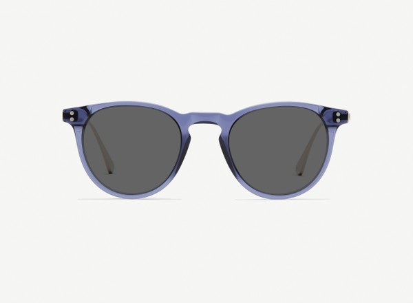 Front view of a pair of eyeglasses called the Mediator in Midnight