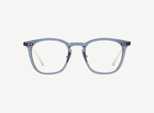 Front view of a pair of eyeglasses called the Trader in Midnight