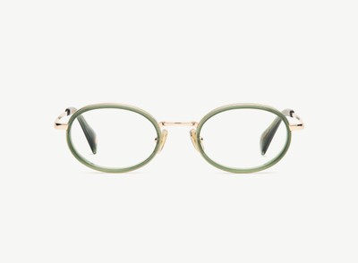 A pair of eyeglasses called the Vogue in Jade colour