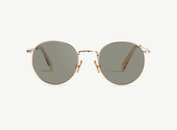 Front view of a pair of eyeglasses called the Daydreamer in Gold