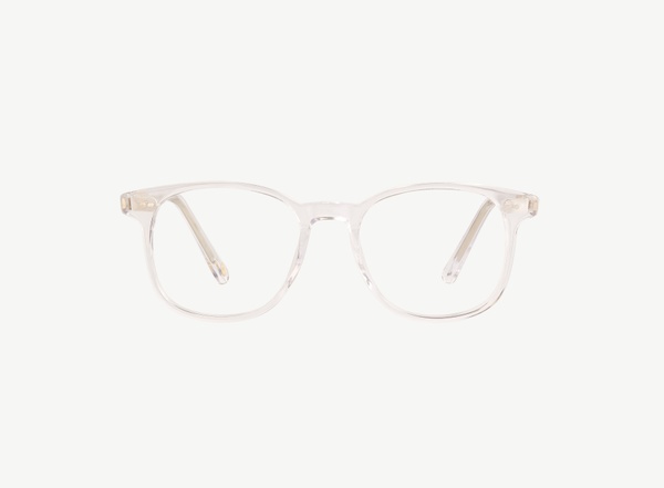 Front view of a pair of eyeglasses called the Wonder in Crystal