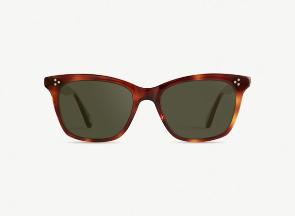 Front view of a pair of eyeglasses called the Model in Havana