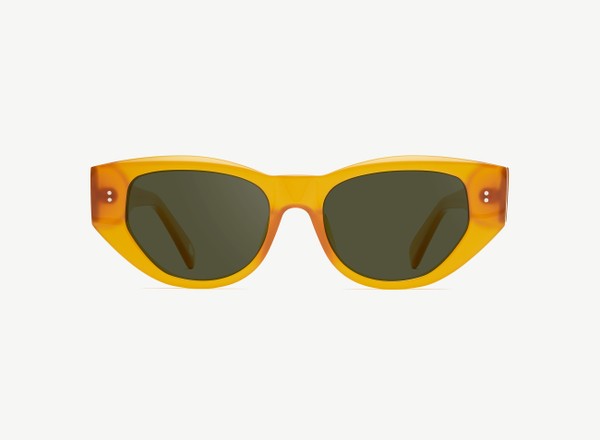Front view of a pair of eyeglasses called the Rebel in Marigold