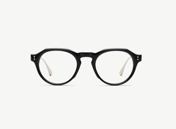 Front view of a pair of eyeglasses called the Editor in Black
