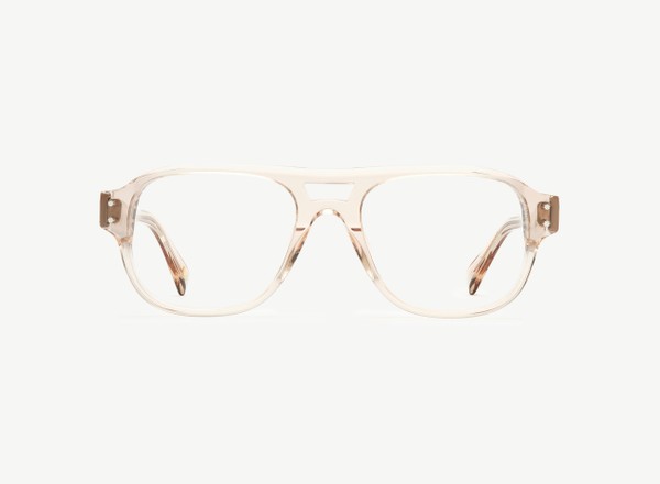 Front view of a pair of eyeglasses called the Submariner in Nude