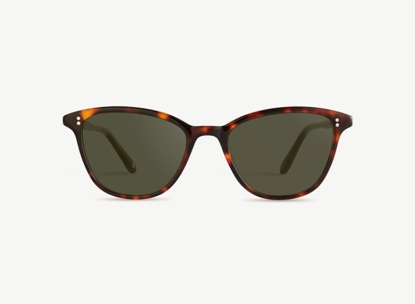 Front view of a pair of eyeglasses called the Dancer in Tortoise