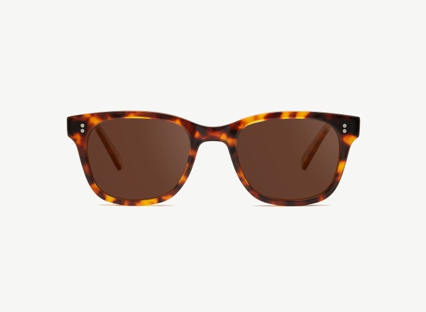 Front view of a pair of eyeglasses called the Creator in Caramel