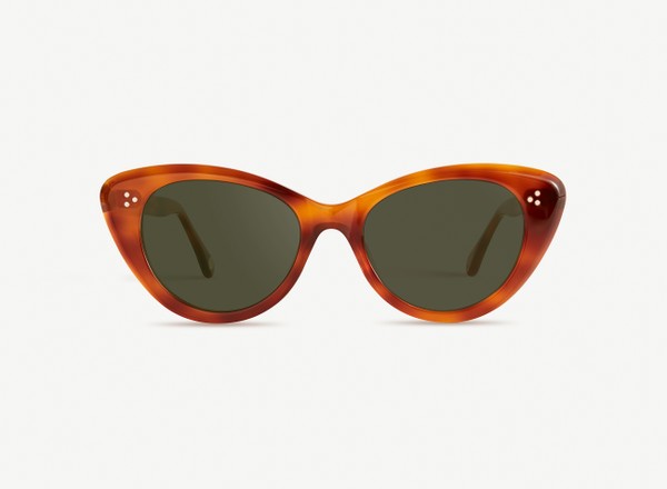 Front view of a pair of eyeglasses called the Icon in Amber