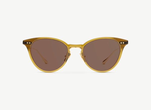 Front view of a pair of eyeglasses called the Melodist in Olive