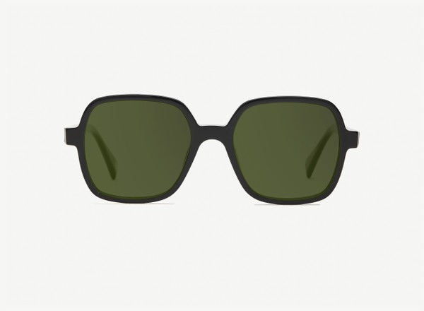 Front view of a pair of eyeglasses called the Reporter in Black