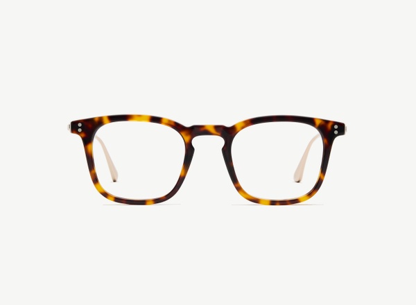 Front view of a pair of eyeglasses called the Engineer in Tortoise