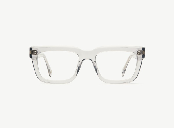 Front view of a pair of eyeglasses called the Torino in Smoke