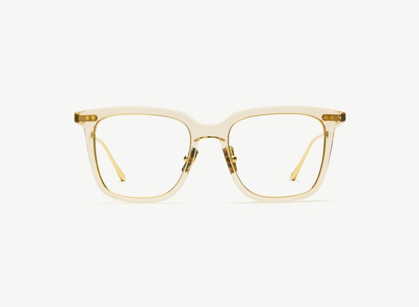 Front view of a pair of eyeglasses called the Manager in Nude