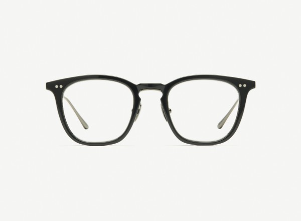 Front view of a pair of eyeglasses called the Trader in Black