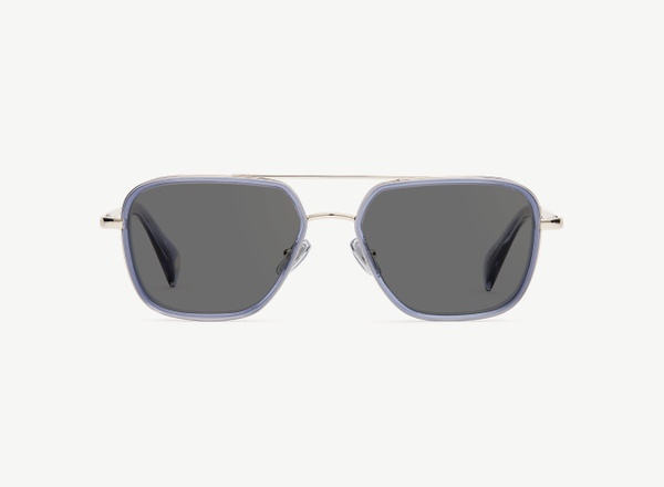 Front view of a pair of eyeglasses called the Commander in Midnight