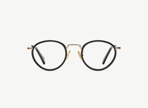 Front view of a pair of eyeglasses called the Author in Black