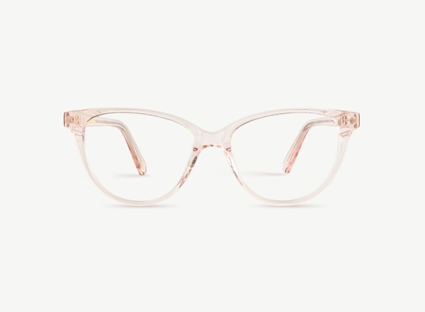 Front view of a pair of eyeglasses called the Cutie in Soda