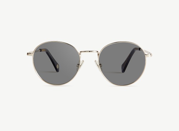 Front view of a pair of eyeglasses called the Virtuoso in Silver