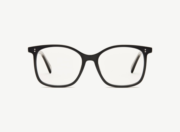 Front view of a pair of eyeglasses called the Saviour in Black