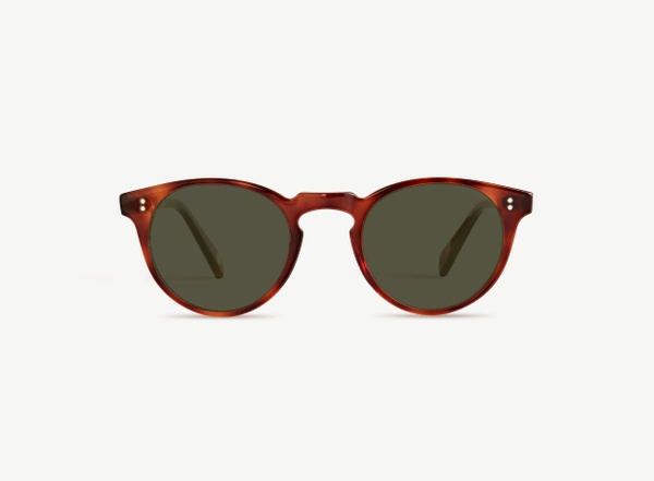 Front view of a pair of eyeglasses called the Bohemian in Havana