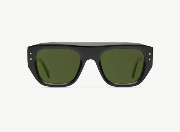 Front view of a pair of eyeglasses called the Stark in Black