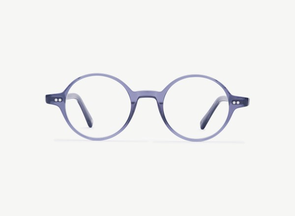 Front view of a pair of eyeglasses called the Visionary in Midnight