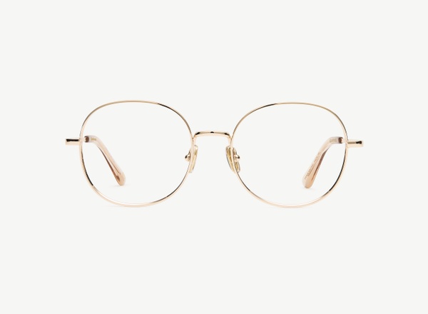 Front view of a pair of eyeglasses called the Guardian in Gold