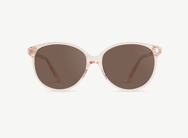 Front view of a pair of eyeglasses called the Stylist in Soda