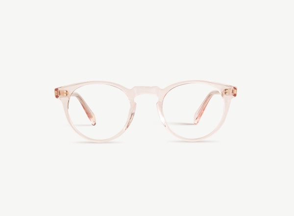 Front view of a pair of eyeglasses called the Bohemian in Soda