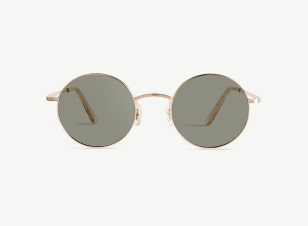 Front view of a pair of eyeglasses called the Stargazer in Gold