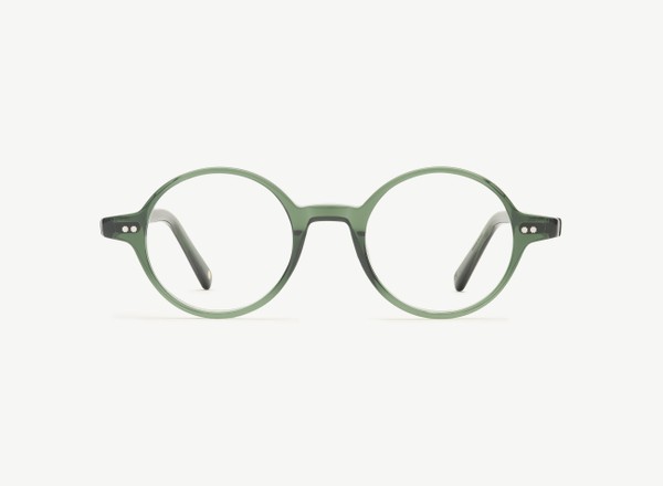 Front view of a pair of eyeglasses called the Visionary in Jade