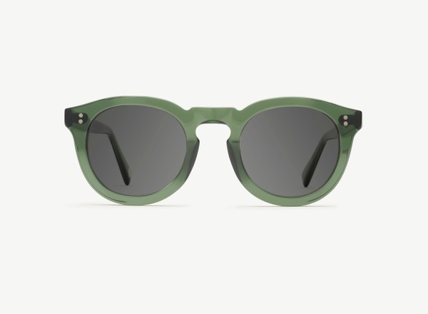 Front view of a pair of eyeglasses called the Charmer in Jade
