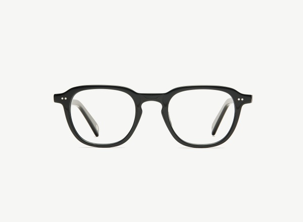 Front view of a pair of eyeglasses called the Doer in Black