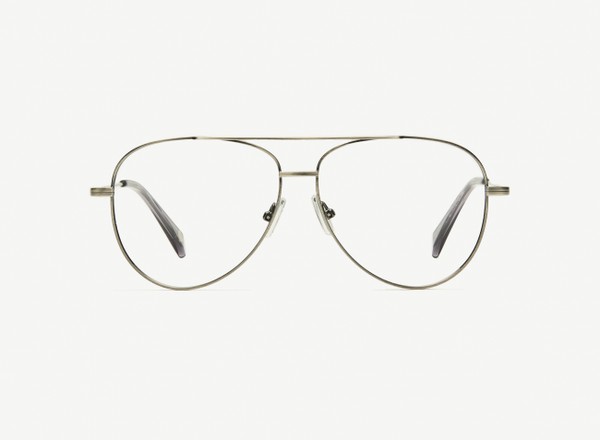 Front view of a pair of eyeglasses called the Soldier in Gunmetal