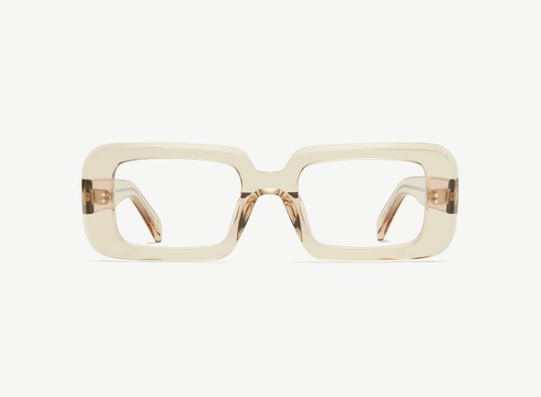 Front view of a pair of eyeglasses called the Boss in Nude