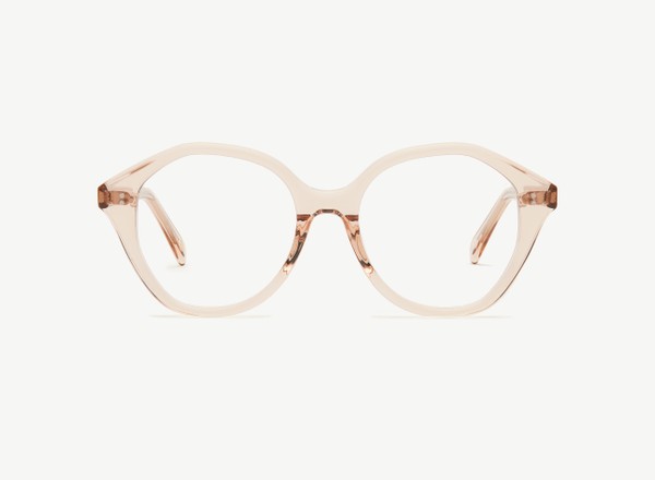 Front view of a pair of eyeglasses called the Angel in Nude