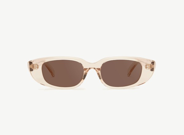 Front view of a pair of eyeglasses called the Darling in Nude